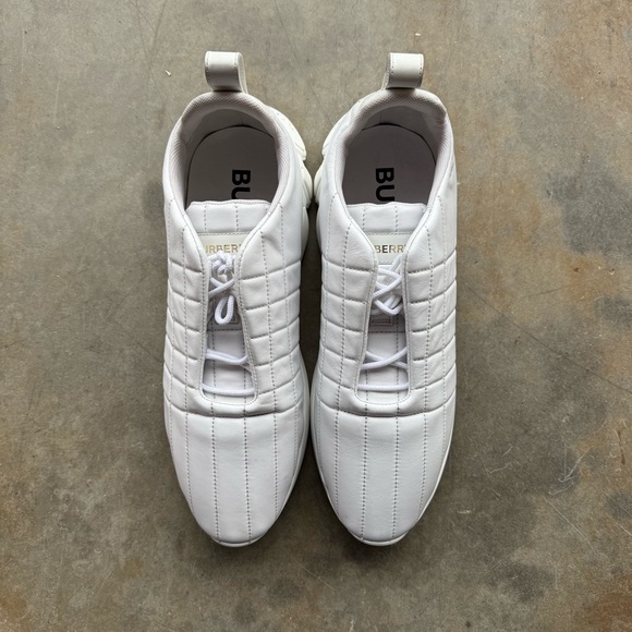 Burberry Axburton Quilted Leather Sneakers - White - Picture 3 of 9